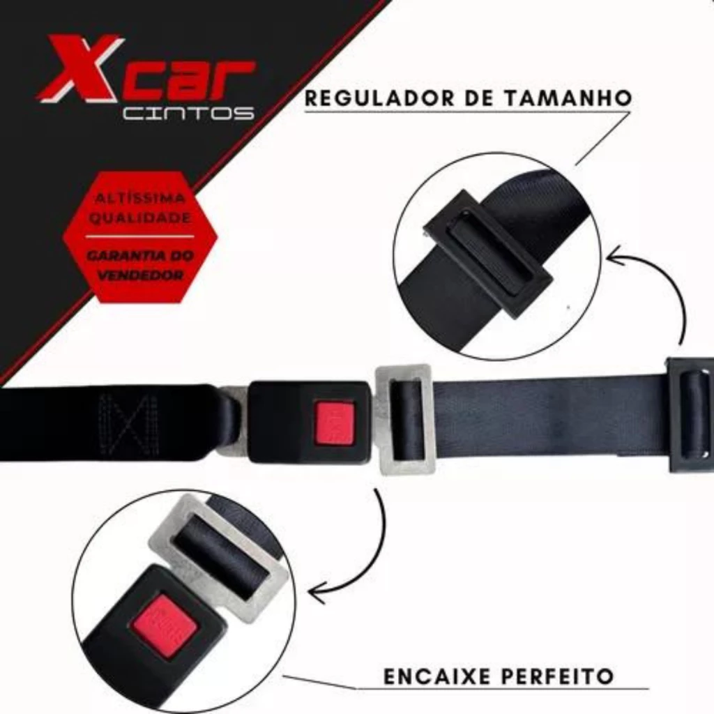 Cinto duas pontas simples regulador